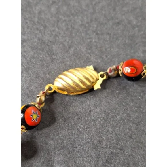 Vintage Original Murano Millefiori Art Glass Bead Necklace & Bracelet - Picture 9 of 16